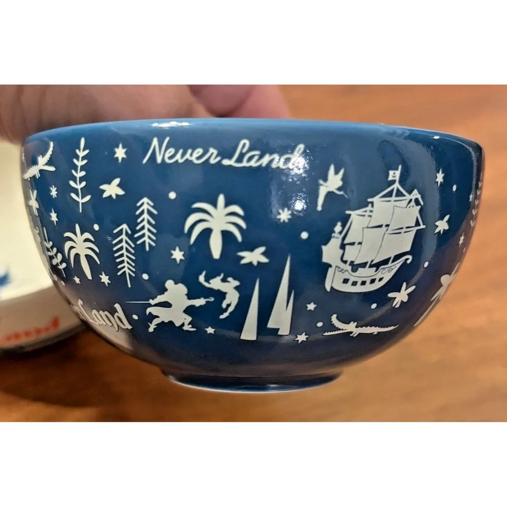 Disney Peter Pan Never Land 3 Piece Small Bowl Set Think Happy Thoughts 4